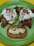 Breakfast Burger with Poached Egg