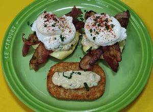 รูปของ Breakfast Burger with Poached Egg