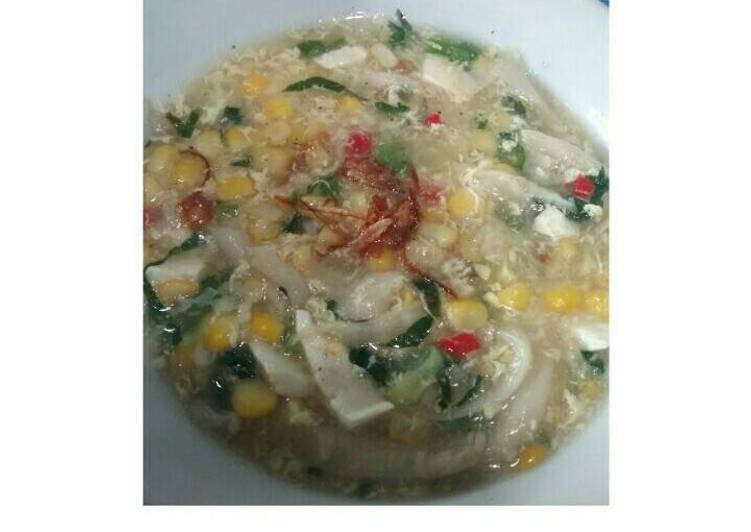 Easiest Way to Make Yummy Sup jamur jagung tahu kuah kental