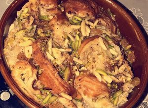 صورة لوصفة حلى أم علي بالكرواسان اللذيذ