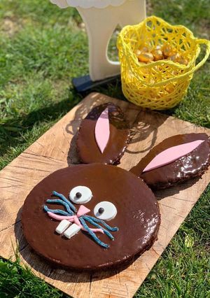 Une photo de Lapin au chocolat pour pâques🐰