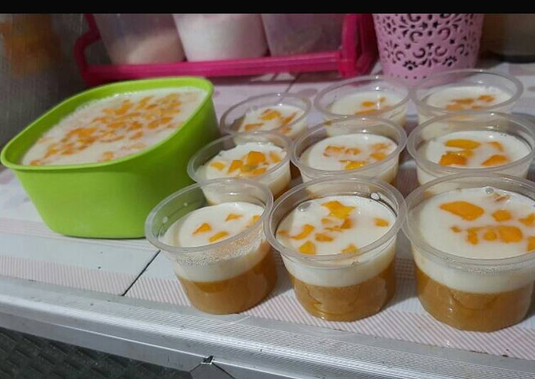 Puding mangga susu