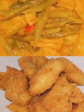 Langkah Gampang Menyiapkan Resep  Sayur Buncis Tahu Kuah Santan Kuning dan ikan dori crispy yang Sempurna, Sempurna