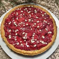 Tarta Con Crema Pastelera Y Compota De Frutillas ❤️🍓 Mamá 🍓❤️-レシピのメイン写真