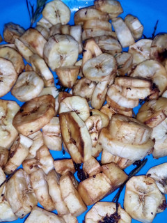 A picture of Rosemary deep fried plantains.