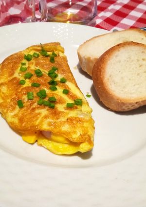 Una foto de Receta de Omelette de jamón y queso estilo Diner