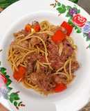 294. Beef Spaghetti Blackpepper (super easy)