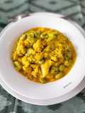 Arroz meloso de pollo y habas