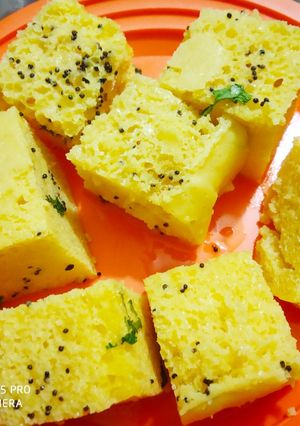 A picture of Suji Dhokla.