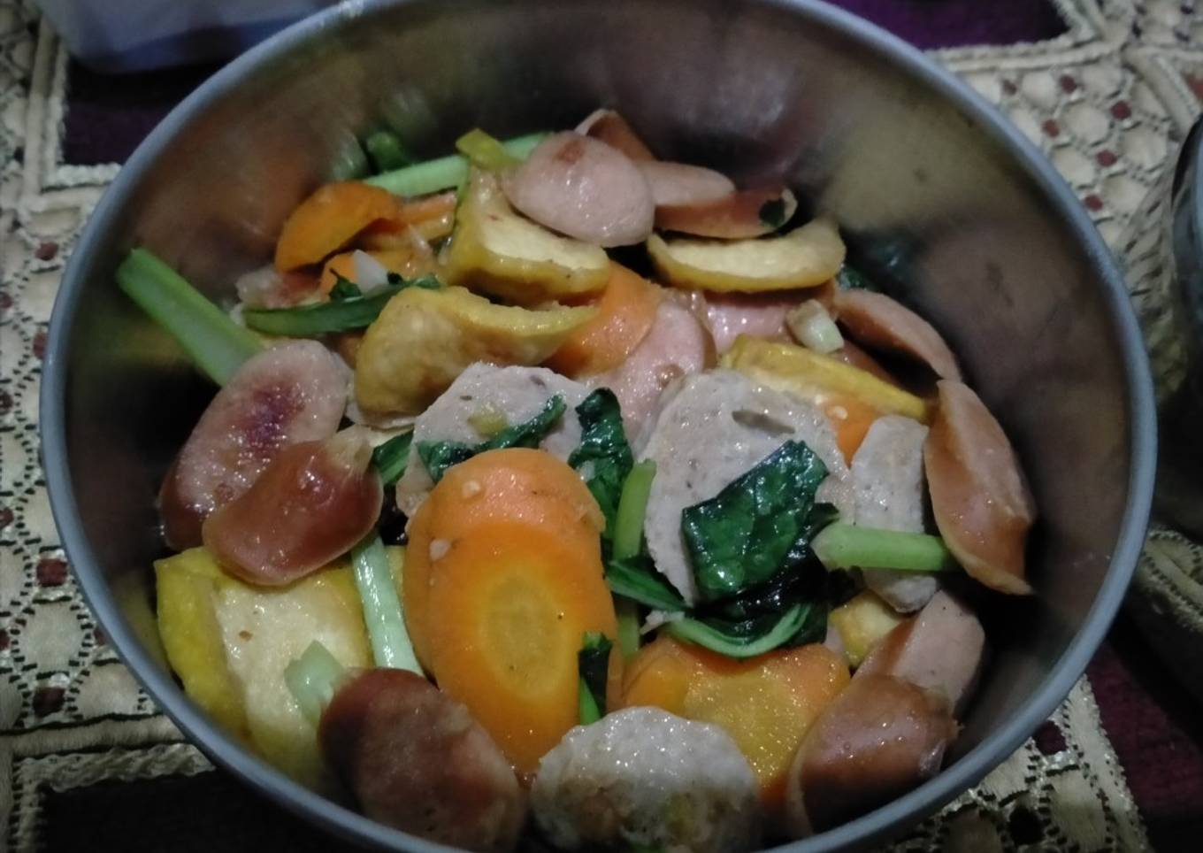 Tumis Tahu Sosis Bakso Sayur