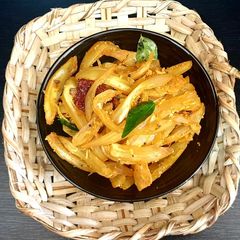 A picture of Uppad Pachir Raw Jackfruit in Brine Upkari.