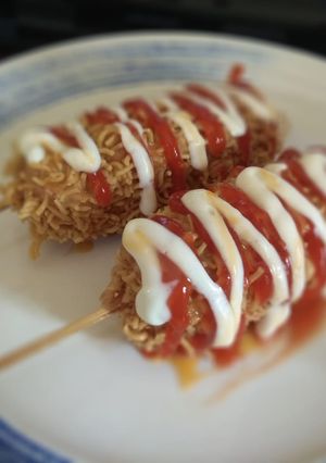 Foto resep Hotdog mozzarela indomie