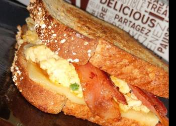 How to Recipe Yummy Scrambled sandwich