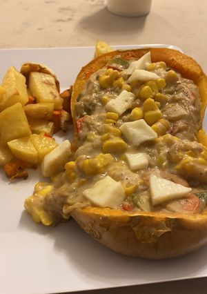 Una foto de Calabaza rellena (VEGANA)