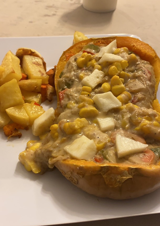 Una foto de Calabaza rellena (VEGANA)