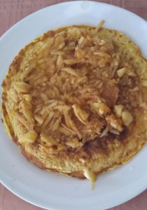 Una foto de Panqueque de avena y manzana 🍎