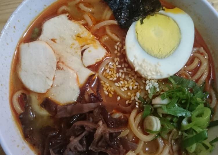 Resep Ramen mie simple sedapp spicy, Bisa Manjain Lidah