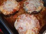 A picture of portobello mushrooms and pasta