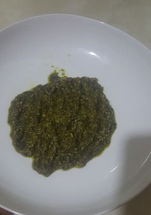 Una foto de Pesto de espinacas