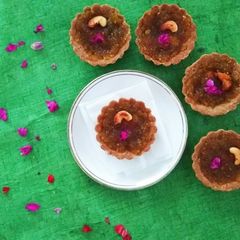 A picture of Buckwheat Ash Gourd Halwa Tartlets.