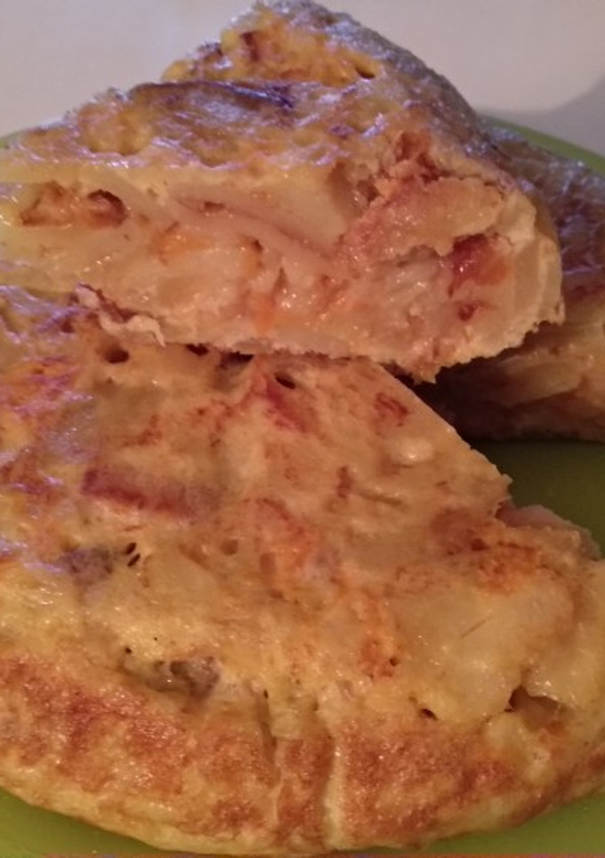 Una foto de Tortilla de patatas y calabaza