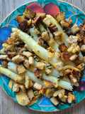Asperges blanches sauce grenobloise