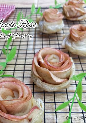 Foto resep Apple rose puff pastry