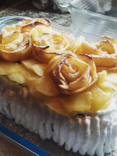 Una foto de Postre quemado de manzanas