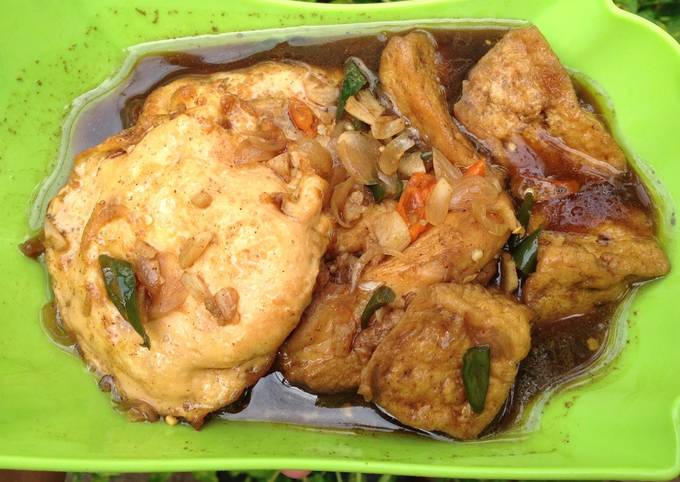 Tahu Telur Ayam Kuah Kecap Bumbu Ngohiong