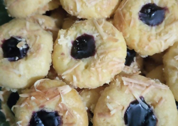 Tutorial membuat Cookies Blueberry sedap