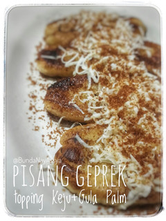 Foto resep Pisang Geprek topping Keju+Gula Palm