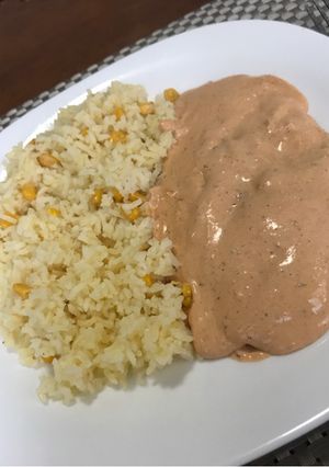 Una foto de Pechuga en crema de chipotle