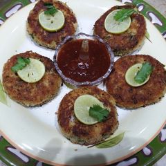 A picture of Potato Green masala  Cutlus.