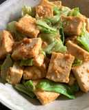 Fried Tofu & Cabbage with Sesame Miso Sauce