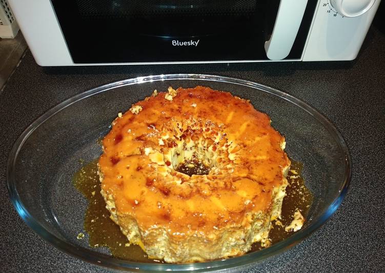 Flan de leche condensada al baño María