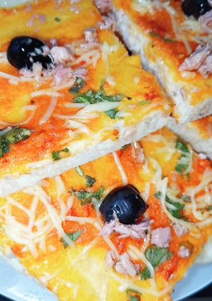 صورة لوصفة بيتزا 🍕