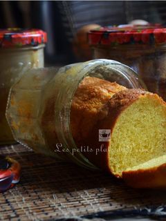 Une photo de Cake au lait concentré en bocal
