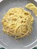 Espaguetis con crema de limón
