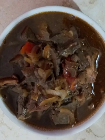 Langkah Gampang Membuat Resep Daging dan Hati sapi lada hitam Anti Ribet, Mantap Sekali