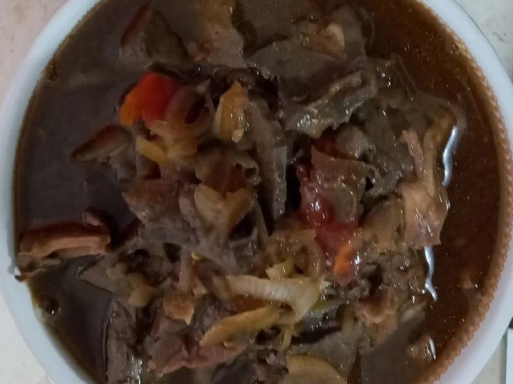 Langkah Gampang Membuat Resep Daging dan Hati sapi lada hitam Anti Ribet, Mantap Sekali