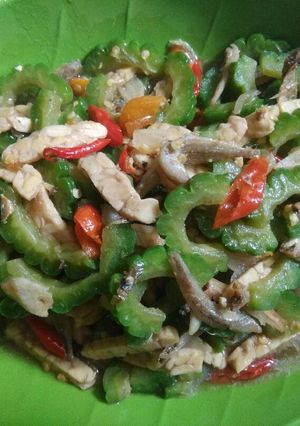 Foto resep Tumis pare teri pedas