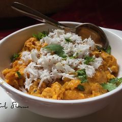 A picture of Bhutte ka kees (Grated corn snack).