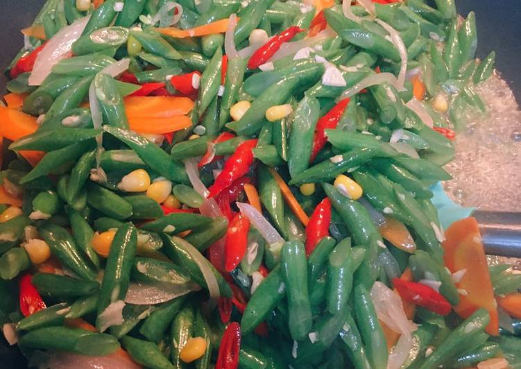 Tumis Buncis Wortel dan Jagung