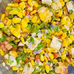A picture of Paneer Corn chaat.