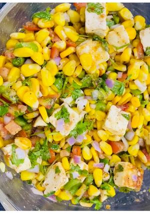 A picture of Paneer Corn chaat.