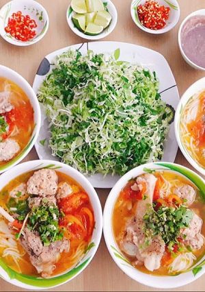Hình của món Bún Riêu Đà Lạt.