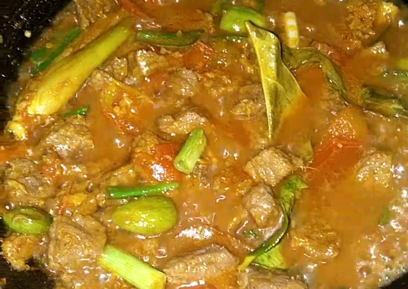 Oseng Daging Sapi Pete Kemangi
