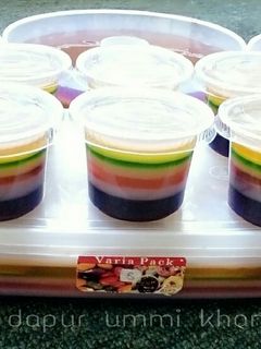 Foto resep Puding Pelangi