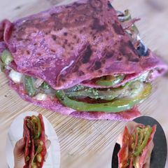 A picture of Beetroot wheat tortilla wrap.