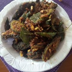 A picture of Karela fry.